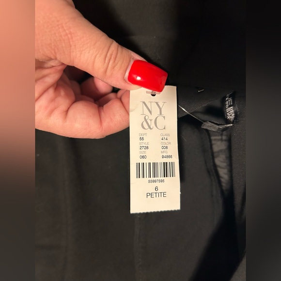 NWT-New York& Co Classic Black Women's Pants- size 6 petite - Picture 5 of 9